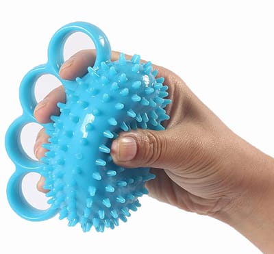 Ynkkvre - Handtrainer-Bal - Oefenbal - Vingertrainerballen - massageballen - antistressbal - gripballen - 3D Noppen voor Bloedcirculatie - Viervinger Gescheiden Design - TPR Materiaal & Ovaal Ergonomisch