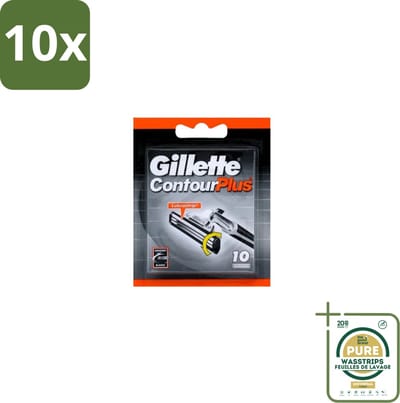 10 x Gillette Contour Plus – Wegwerpscheermesjes – 10 mesjes - Grootverpakking - Scheermesjes - Scheermes - Scheersysteem - Scheerbeurt - Huidcomfort