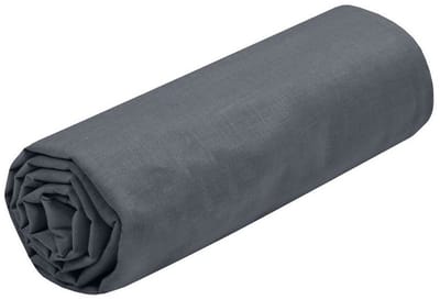 Stof Textiles Hoeslaken Eden - 2-persoons - 180 x 200 cm - donkergrijs - hotelkwaliteit - ademend katoen - 30 cm matrasdikte
