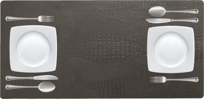 NOOBLU Tafelloper DUBL - Croco Lead grey - Lengte: 85 cm, Aantal: 1 tafelloper