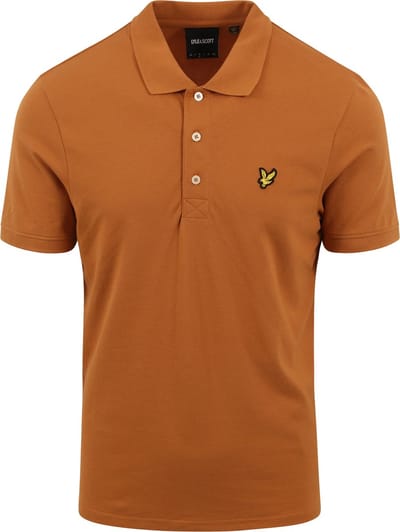 Lyle and Scott Polo Plain Oranje - Maat M - Heren