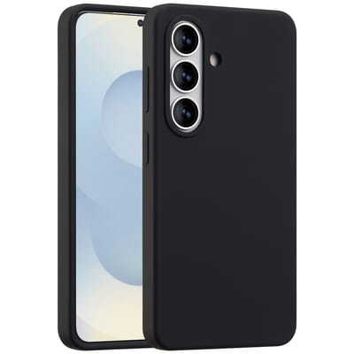 Accezz Hoesje - Geschikt voor Samsung Galaxy S26 - Liquid Silicone Backcover met Magnetische Ring - Zwart