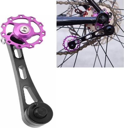 Fiets Kettingspanner van Aluminium voor Enkele Snelheid - Ketting Stabilizer en Achterderailleur voor Racefiets en MTB