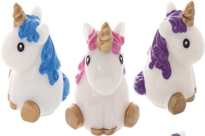 3 x Eenhoorn Lippenbalsems Flip Open 5.5cm Cotton Candy- Strawberry & Bubblegum Flavours