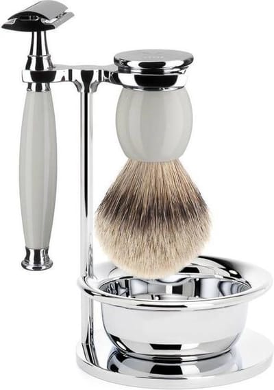 MÜHLE -Scheerset Sophist 4-delig - Porselein - Saf.Razor