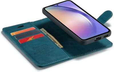 CaseMania Bookcase hoesje geschikt voor Samsung Galaxy A34 - Effen Groen - Kunstleer
