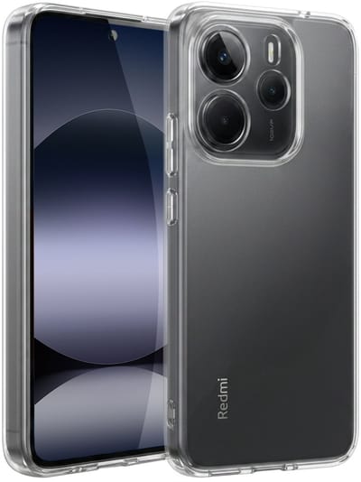 Hoesje - Geschikt voor Xiaomi Redmi Note 14 5G - Sterk & Shockproof - Siliconen Case - Hoes Cover - Telefoonhoes - Transparant