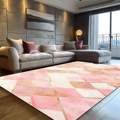 Modern Roze Geometrisch Tapijt voor Woonkamer Grote Oppervlakte Decoratie Huiskleden voor Slaapkamer Zacht Antislip 200x300 Lounge Bankmat 100*160cm