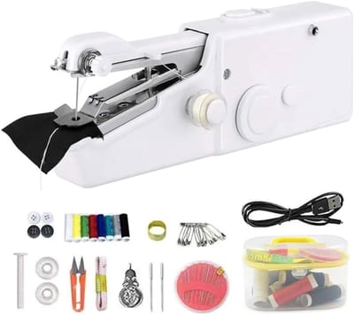 HEZIVO® Handnaaimachine - Draaibare Naaiset - Compacte Naaimachine - USB Oplaadbaar