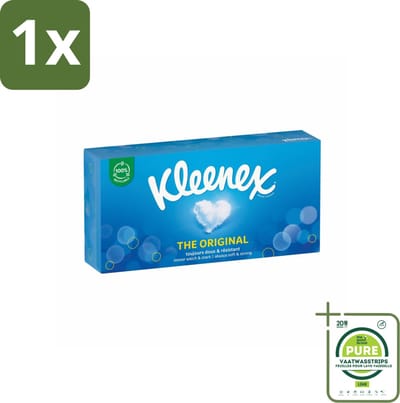 1 x Kleenex Original Tissues 72 stuks per verpakking - Kleenex The Original - Tissues - Neus Snuiten - Zachte Tissues - Sterk En Zacht