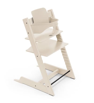 Stokke Bundel Tripp Trapp-kinderstoel Vanilla White + Babyset Vanilla White