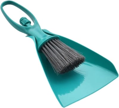 Mini schep borstel - Reinigingsset - Bureau schoonmaken - Compact ontwerp - Niet gespecificeerd - Groen