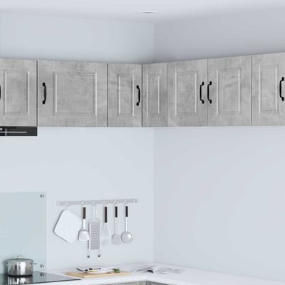 vidaXL Wandhoekkast PORTO Beton Grijs 57 x 57 x 40 cm Bewerkt hout