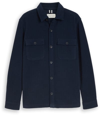 Tom Tailor - Overshirt met zakken - Maat M - sky captain blue