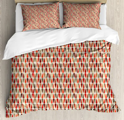 ABAKUHAUS geometrische dekbedovertrek voor tweepersoonsbedden, zachte microvezelstof geschikt voor vervaging, 230 x 220 cm, meerkleurig