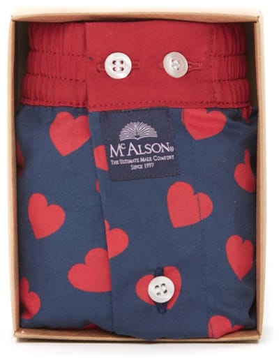 McAlson Wijde boxershort - Blue/Red - maat L (L) - Heren Volwassenen - 100% katoen- M0315-L