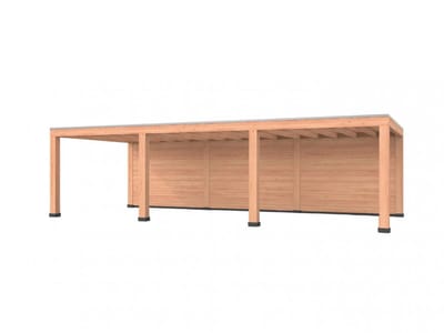 Douglas overkapping, 900 x 400, met achterwand, Westwood Modern Basic