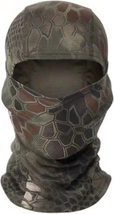 Livano Winter Masker - Balaclava - Ski Mask - Ski Masker - Bivakmuts - Full Face Mask - Groen Slangenhuid