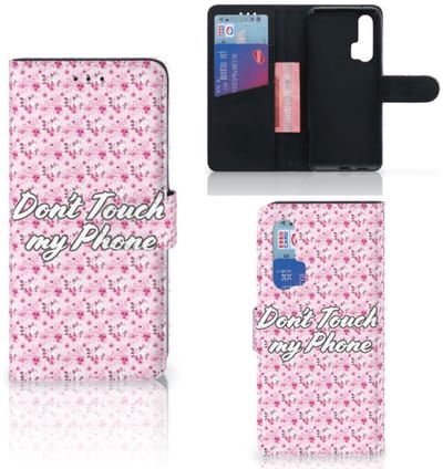 Boekhoesje voor Honor 20 Pro Portemonnee Hoesje Flowers Pink DTMP