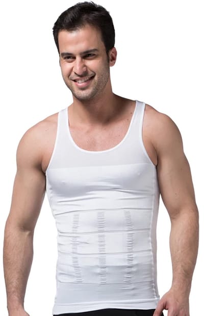 Corrigerend Shirt Heren -Wit - Onderhemd - Shapewear Shirt