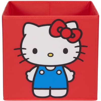 Opvouwbare Opbergmand Kinderkamer – Hello Kitty – 30x30x30 cm – Opbergbox Speelgoed – Vierkant – Voor Vakkenkast