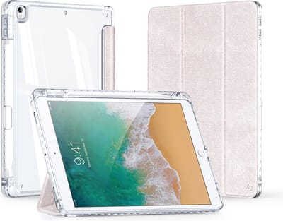 Dux Ducis - Tablet hoes geschikt voor Apple iPad 10.2 (2019-2021) - Unid Tri-fold Case - Met Pencilhouder en Auto/Wake Functie - Roze