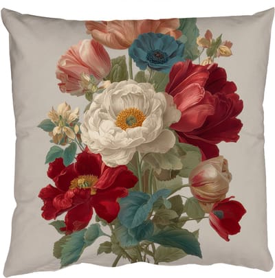 Sierkussens - Kussentjes Woonkamer - 50x50 cm - Boeket - Warme tinten - Elegant