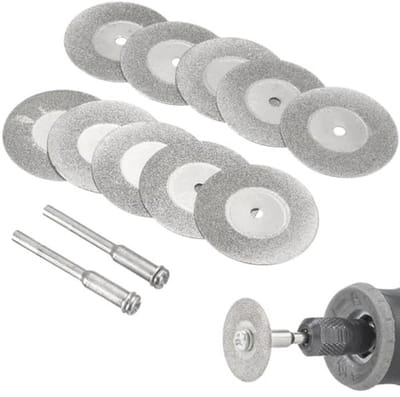 Diamantdoorslijpschijven (30 mm) voor Dremel rotatiegereedschap - mini-diamantschijven voor steen, glas, tegels en edelstenen