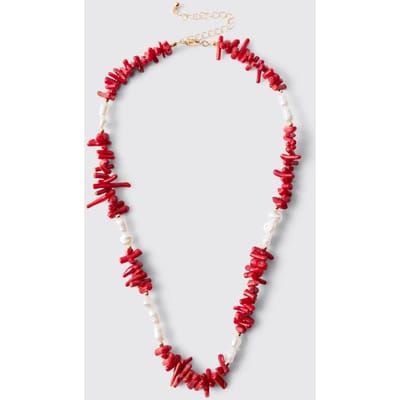 Kralenketting Met Schelp & Parel | Red