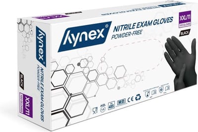 Hynex Nitril Wegwerphandschoenen Zwart - Maat XXL - 100/doos - 3,5gram - poedervrij