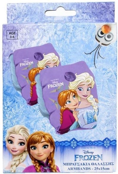 Frozen opblaasbare zwemmouwtjes - Anna & Elsa zwembandjes - 25 x 15cm - Paars - Voor bij het zwembad!