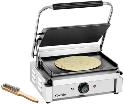 Contactgrill Glad - Panini Grill - Broodjes Grillen - Temperatuurregeling - 37x41x20 cm - RVS