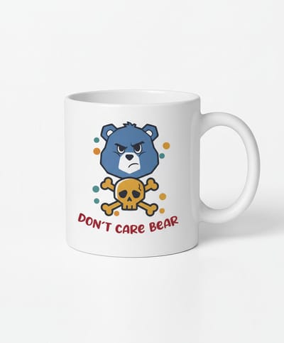 Don't Care Bear Mok - Grappige Anti-Care Bear Koffiemok