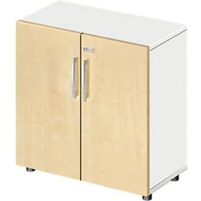 Schäfer Shop Select LOGIN kast, 2 dossierhoogtes, B 800 x D 420 x H 788 mm, wit/mapeldoorn decor
