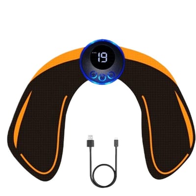 Stimulateur Abdominal EMS Sans Fil Entraîneur Fessiers Hanches Masseur Minceur Intelligent pour Taille Bras Jambe Corps Équipement de Fitness Unisexe noir