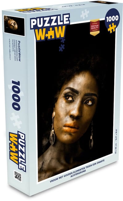 Puzzel Vrouw - Oorbellen - Goud - Legpuzzel - Puzzel 1000 stukjes volwassenen