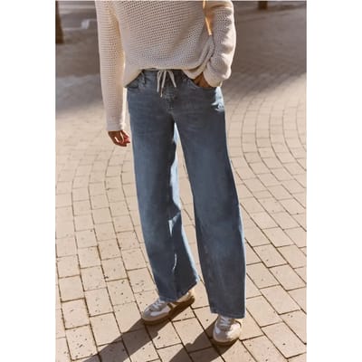 Mid Waist Wide Legs jeans in Loose Fit