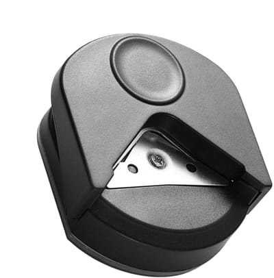 Hoekronder Pons - Rondjes Snijder - Papier Knutselen - R4mm Radius - Compact Formaat - Zwart