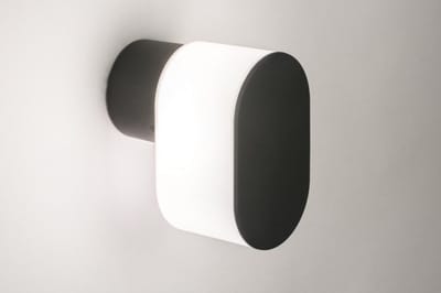 Lumidora Wandlamp 72643 - Voor buiten - YURI - E27 - Zwart - Wit - Antraciet donkergrijs - Kunststof - Buitenlamp - IP44
