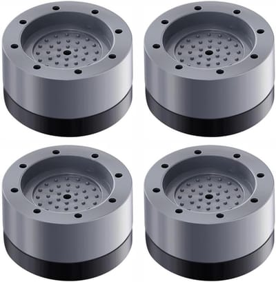 Set van 4 Antivibratie Pads voor Wasmachines en Drogen, Geluiddempende en Antislip Voeten voor Stabiliteit en Schokabsorptie