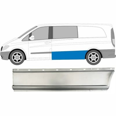 Plaatwerkdeel zijpaneel voor Mercedes Vito W639 2003-2014 / Links