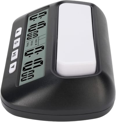 Digitale Schaakklok - Gametimer Timer - Bordspellen Spelen - Instelbaar Volume - 15x10x5 cm - Zwart