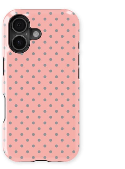 Polka Dots Hoesje geschikt voor iPhone 16 | Geschikt Voor Mag | Stippen Design Backcover geschikt voor iPhone 16 Soft Grey Dots