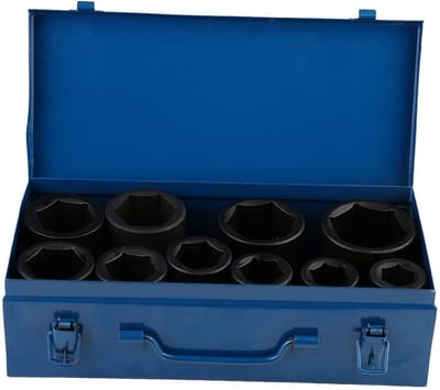 Dailygoody - Drive Impact Socket Set - 10-delige Dopsleutelset - Hoogwaardig chroom-vanadium - Draagbaar - Geschikt voor voertuigen - Robuuste op