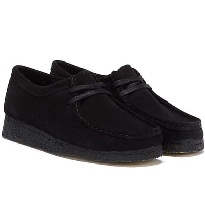 Clarks Originals Wallabee Suede Damesschoenen - (Zwart)