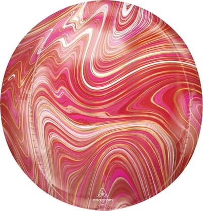 Amscan - Folieballon ORBZ Marble Red & Pink (45 cm)