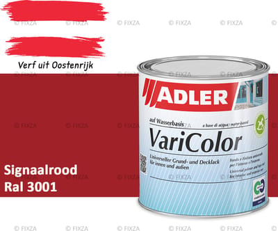 ADLER Varicolor Lakverf RAL 3001 – Signaalrood 750 ml – 2-in-1 Houtverf, Metaalverf en Kunststof Lak voor Binnen & Buiten