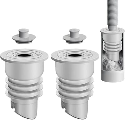 2x Universele Geurafsluiter Anti-Riolering Geur voor Wasmachine Afvoerbuis 35-40mm
