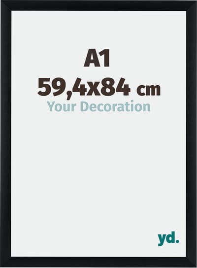 Your Decoration - Fotolijst A1 59,4x84 cm - Aluminium - Zwart Geborsteld - Tucson