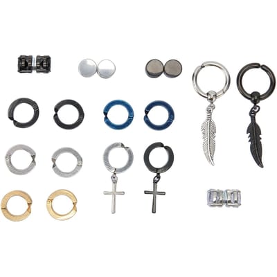 10 Paren Magnetische Oorbellen Studs Set Roestvrij Staal Zirconia Ongeboord Decor 8mm